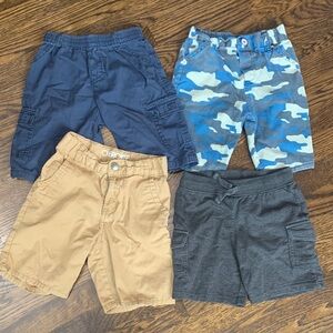 Kids Shorts Set - Navy, Blue Camo, Tan, Gray - 4T